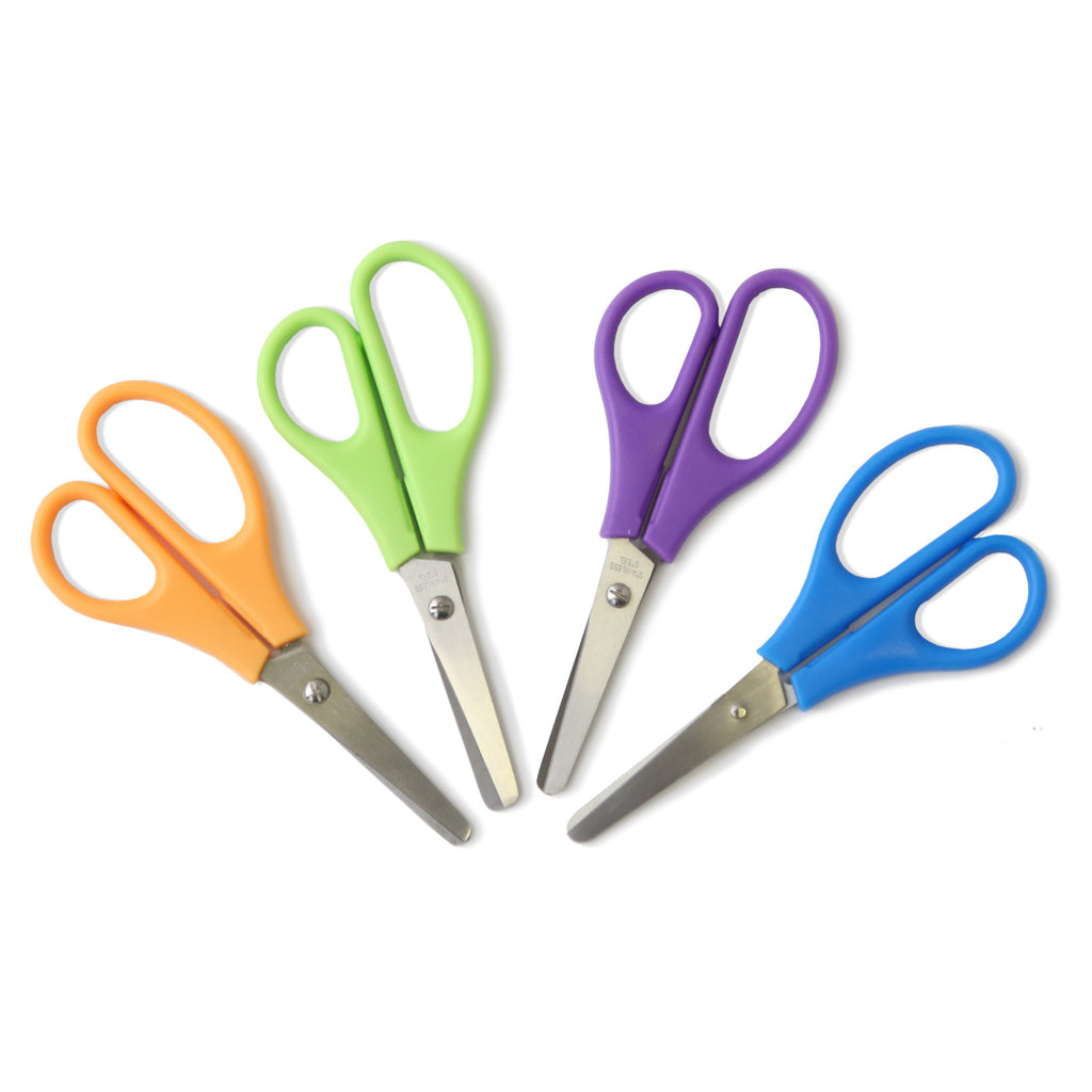 Lot of 96 Wholesale Bulk 5 School Scissors Blunt Tip Scissor