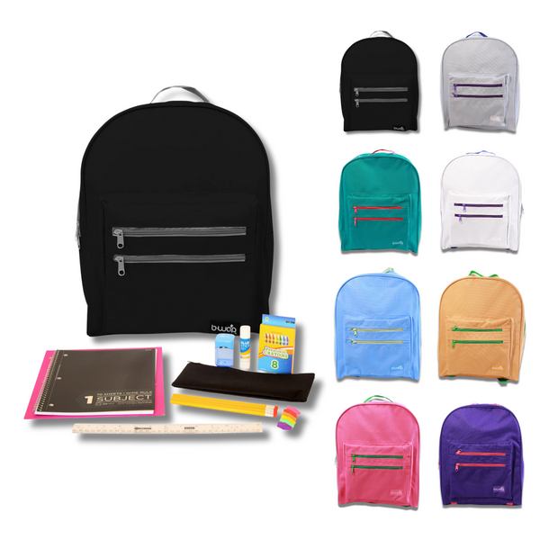 Wholesale Student Essentials Kit (24 Items per Kit) in 16'' Classic Backpack