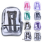 Clear PVC Backpacks with assorted color trim