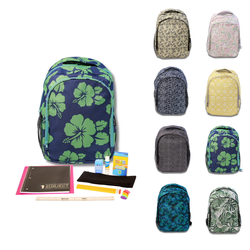 Wholesale Student Essentials Kit (24 Items per Kit) in 17" Intermediate Backpack