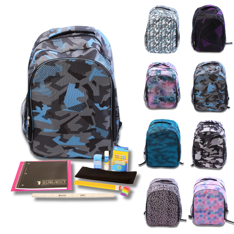 Wholesale Student Essentials Kit (24 Items per Kit) in 17" Intermediate Backpack