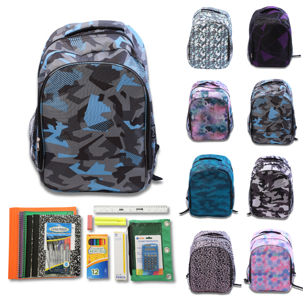 Wholesale 6th-12th Grade Deluxe Kit (46 Items per Kit) in 17" Intermediate Backpack