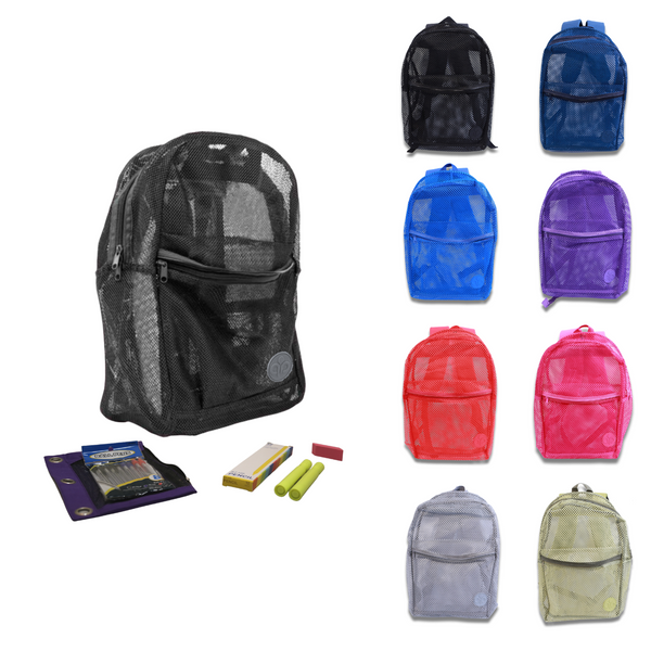 Wholesale 6th-12th Grade Base Kit (24 Items per Kit) in 17" Mesh Backpack