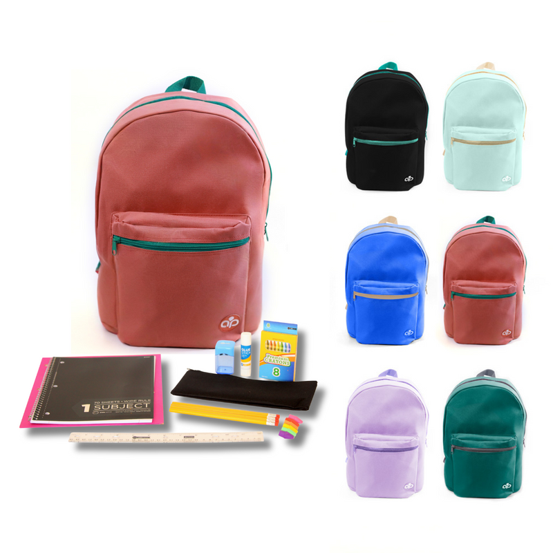 Wholesale Student Essentials Kit (24 Items per Kit) in 17'' Standard Backpack