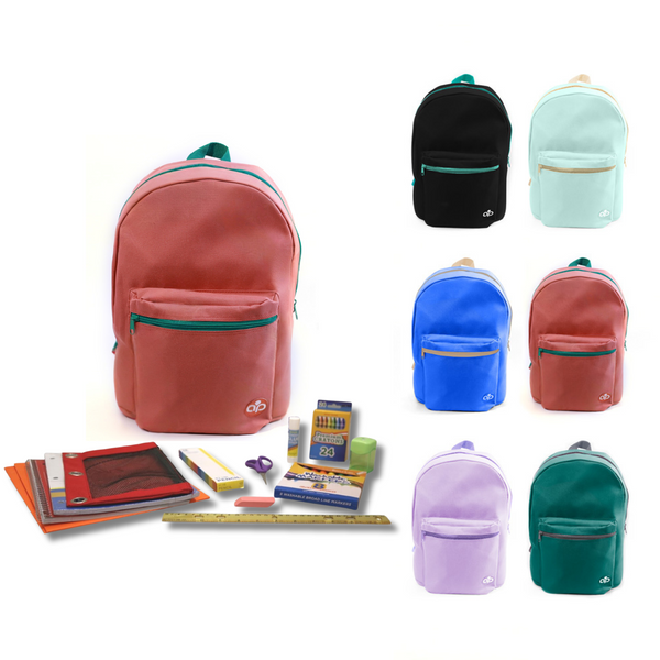 Wholesale 1st-5th Grade Essentials Kit (54 Items per Kit) in 17'' Standard Backpack