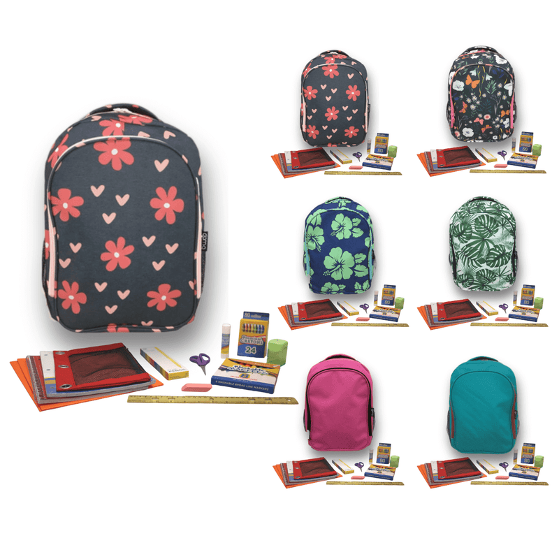 Wholesale 1st-5th Grade Essentials Kit (54 Items per Kit) in 17" Intermediate Backpack