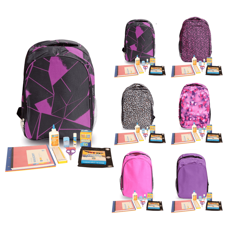 Wholesale PreK-Kindergarten Essentials Kit (49 Items per Kit) 17" Intermediate Backpack