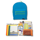 Blue Green Backpack with Elementary School Supply Kit