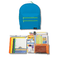 Blue Green Backpack with Elementary School Supply Kit
