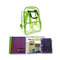Clear Lime Backpack with Elementary School Supplies Kit