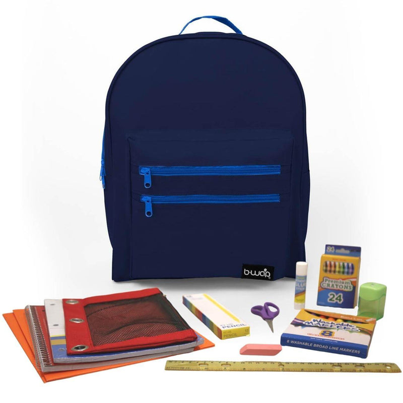 Deep Sea Blue Backpack with Elementary School Supplies Kit