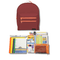 Maroon Orange Backpack with Elementary School Supplies Kit