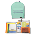 Mint Berry Backpack with Elementary School Supplies Kit