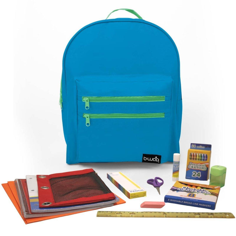 Wave Rider Backpack with Elementary School Supplies Kit