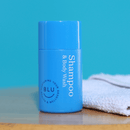 Blue Bottle of Shampoo and Body Wash