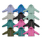 A collection of child puffer coats in colors for girls