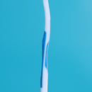 White and Blue Toothbrush Handle 