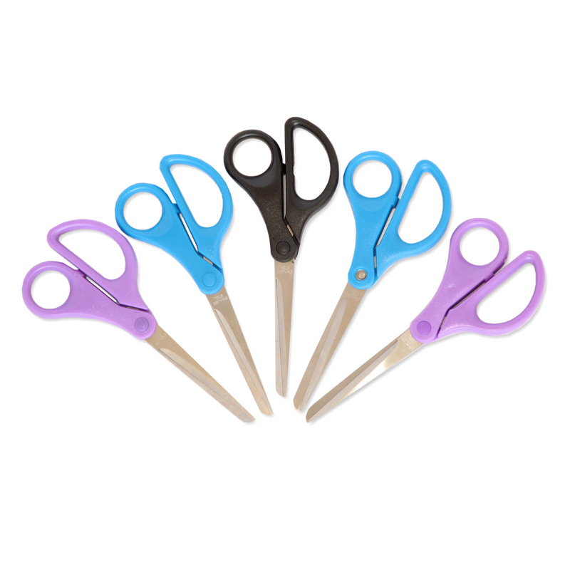 Lot of 96 Wholesale Bulk 5 School Scissors Blunt Tip Scissor