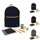 16" Gray Navy Midnight Black Backpack Collection with Student Essentials Kit