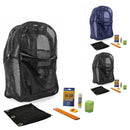 18" Mesh Navy and Midnight Black Backpacks with Elementary School Supplies Kit