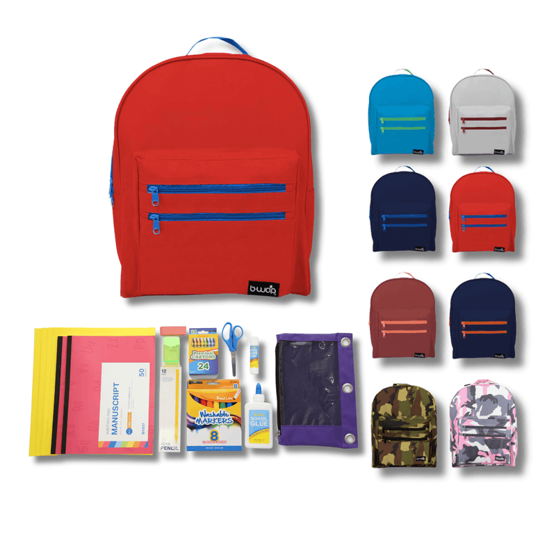 Classic Backpack with Elementary School Supply Kit