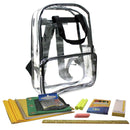 Clear Grey Camo Backpack with Elementary School Supply Kits