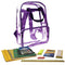 Clear Purple Camo Backpack with Elementary School Supply Kits
