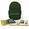 Forest Green Backpack with Elementary School Supplies Kit