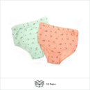 Ladies' Briefs Pair, Flower Print 12 pack