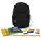 Midnight Black Backpack with Elementary School Supplies Kit