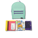 Mint Berry Backpack with Elementary School Supplies Kit