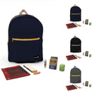 Navy, Black, Grey Backpacks with Elementary School Supply Kits