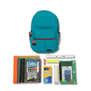 Wholesale Ocean Blue Backpack with Elementary School Supplies Kit
