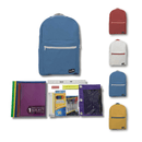 Solid Alternate Color Backpacks with Elementary School Supplies Kit