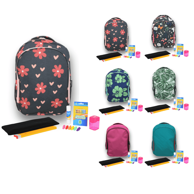 Student Base Kit with 17" Flora Collection Backpacks