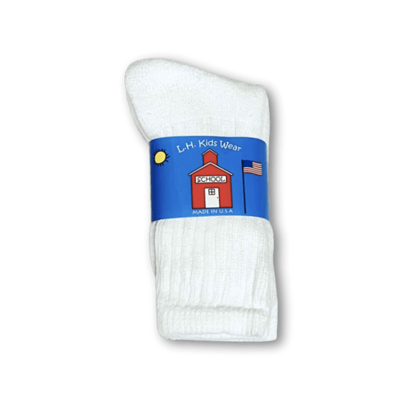 White Cotton Socks Youth 