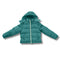 Teal wholesale bulk puffer jacket on a white background