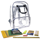 Wholesale 1st-12th Grade Essentials Kit (40 Items per Kit) in 18" Clear Backpack