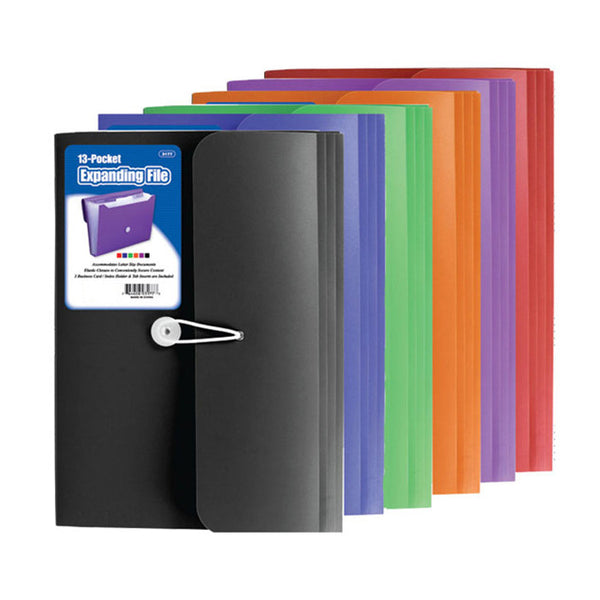Assorted Colors Discount Expanding File Bulk School Supplies 