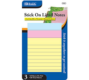 3 Inch by 3 Inch Sticky Notes Sold in Bulk for School Supplies