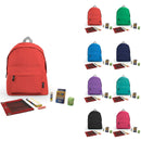 Wholesale PreK-5th Grade Base Kit (40 Items per Kit) in 15" Economy Asst Solid Color Backpack