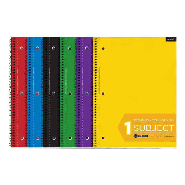 Bulk School Supply College Ruled Spiral Notebooks  