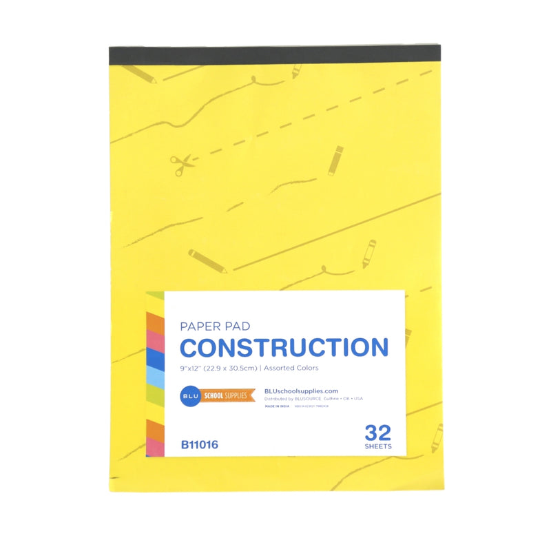 Construction Paper Pad Sold At Wholesale For Bulk School Supplies