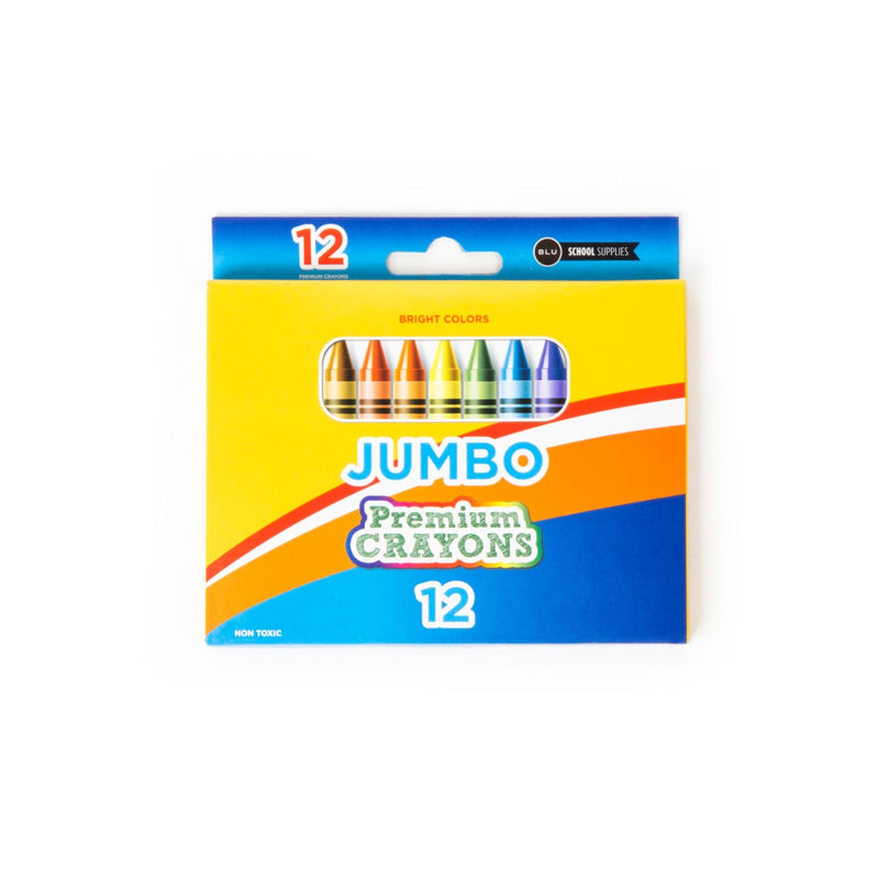 12 Color Premium Jumbo Crayons 24 Packs