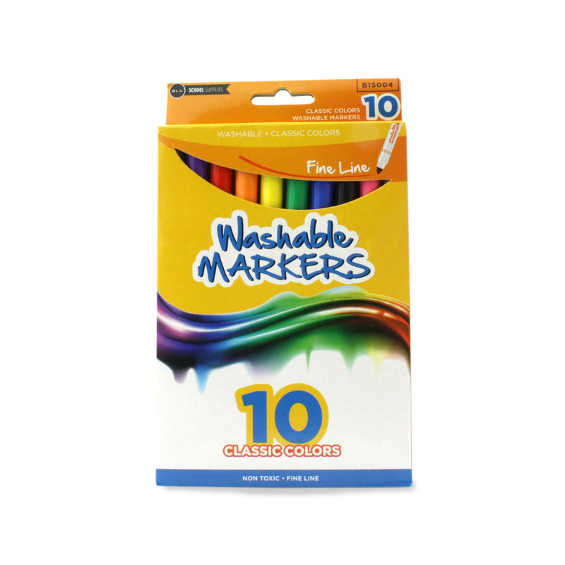Wholesale Fine Line Washable Markers, 10pk – BLU School Supplies