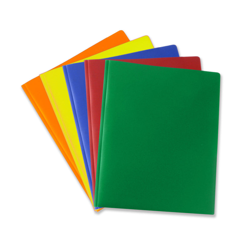 Wholesale School Supplies Poly Plastic Folders with Brads Sold in Bulk