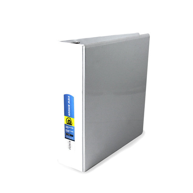 White Wholesale School Supplies 3" D-Ring View Binder Sold in Bulk