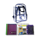 Wholesale 6th-12th Grade Essentials Kit-43 Pieces in 18" Clear PVC Backpack