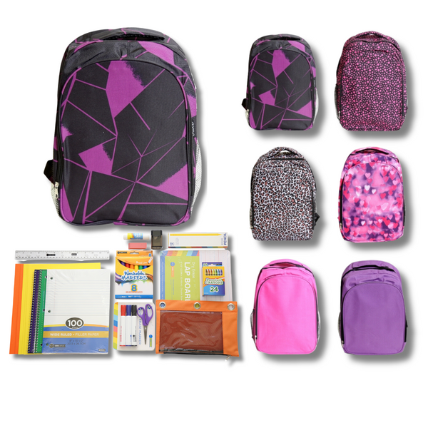 Wholesale 1st-5th Grade Deluxe Kit (62 Items per Kit) in 17" Intermediate Backpack