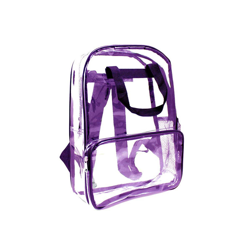 Purple Wholesale 18 inch Clear Bulk Backpacks